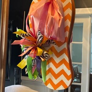 Colorful Chevron Flip Flop Wall Accent